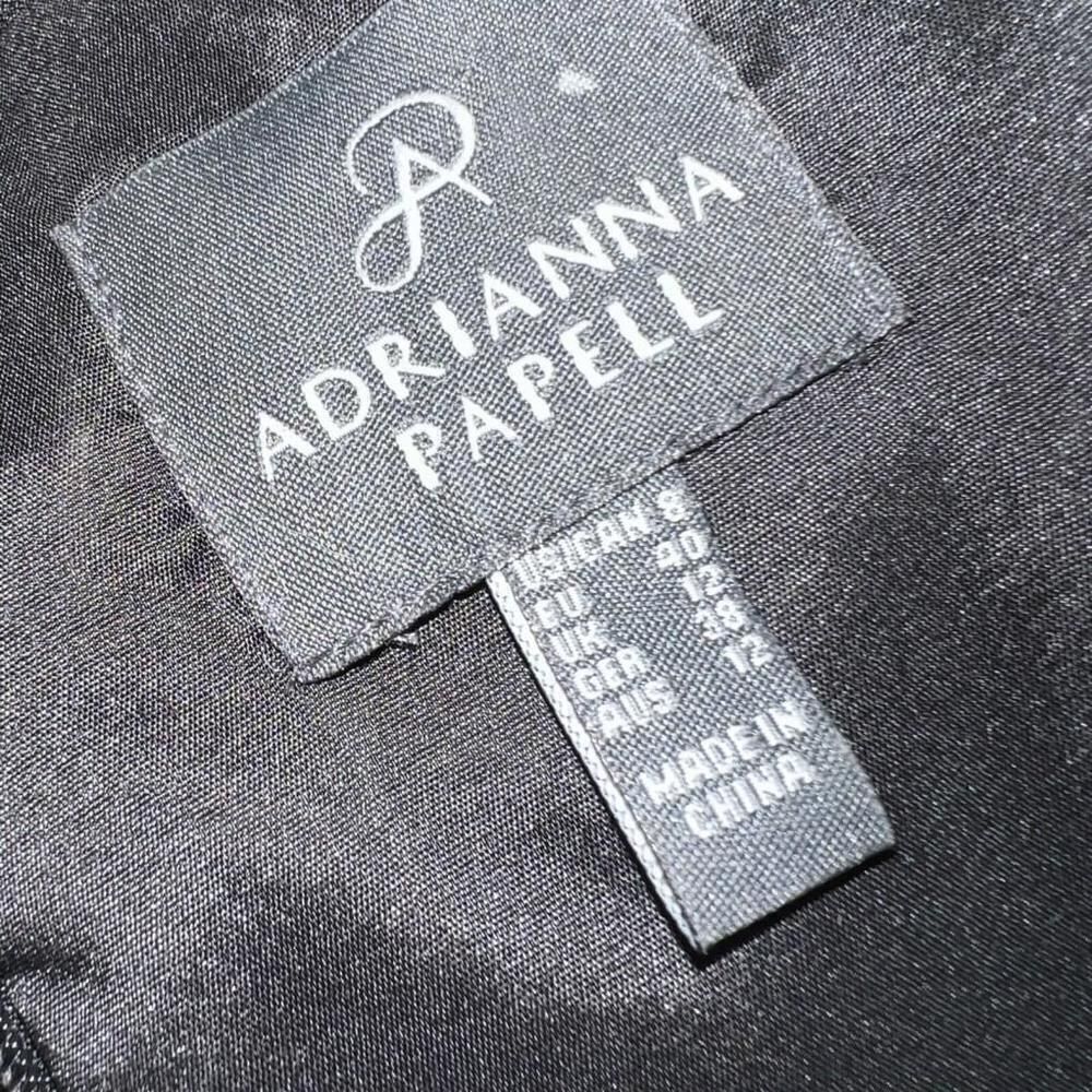 Adrianna Papell Black Pleated Polk Dot Tulle Dress Women’s Size 8 - Picture 5 of 8